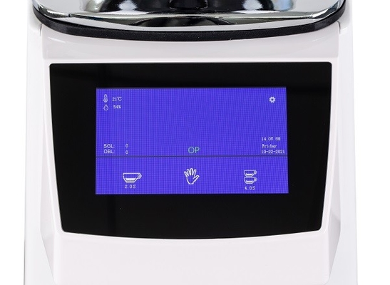 টাচ স্ক্রিন বাণিজ্যিক কফি গ্রাইন্ডার 550W পাওয়ার কাস্টম ভোল্টেজ অ্যালুমিনিয়াম খাদ/এবিএস 64mm গ্রাইন্ডিং ডিস্ক